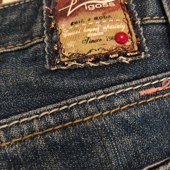 Vigoss Chic & Moda Distressed  Capri Cropped Jean 17Jr. X 26 Casual - Picture 6 of 6